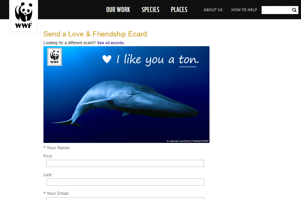 Jako vy tuna ecard z bezplatného ecard webu WWF