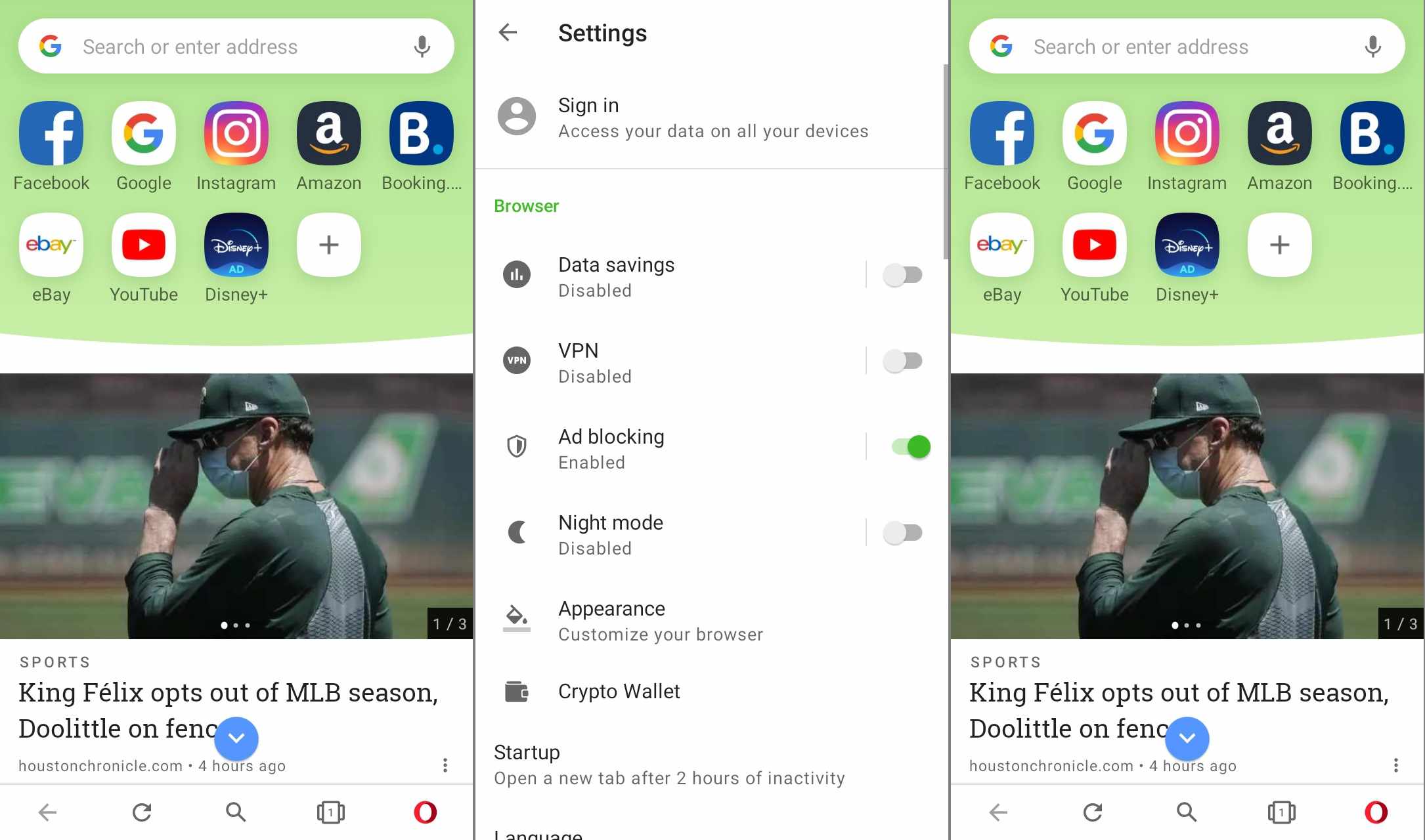 Opera pro Android