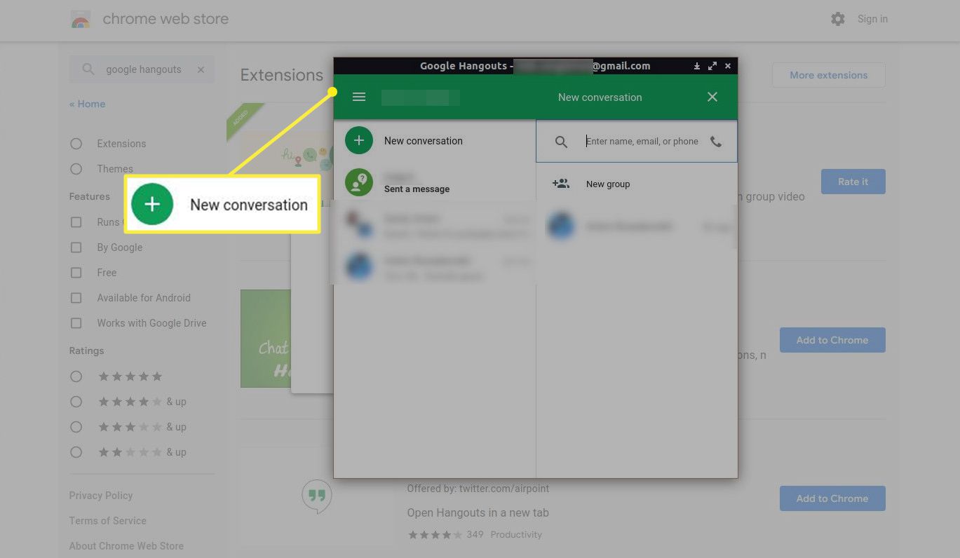 Zahajte novou konverzaci na Google Hangouts