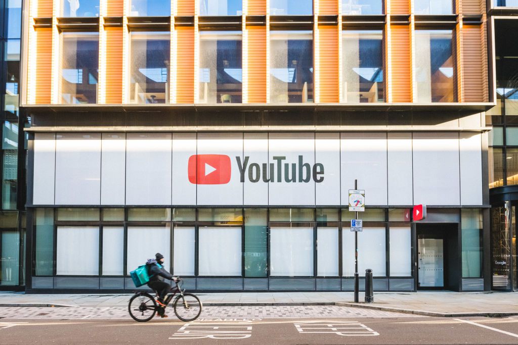 Kanceláře YouTube v Londýně v Anglii. 