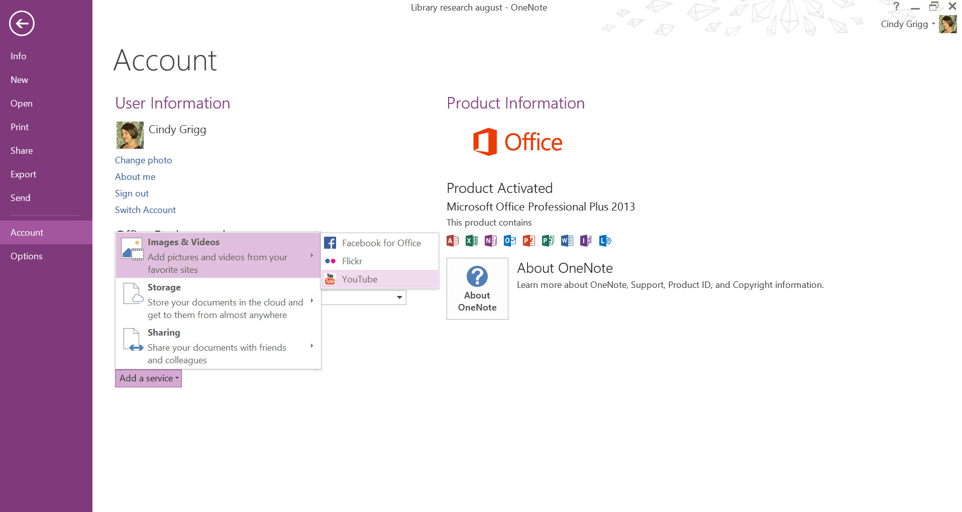 Sdílejte OneNote na YouTube