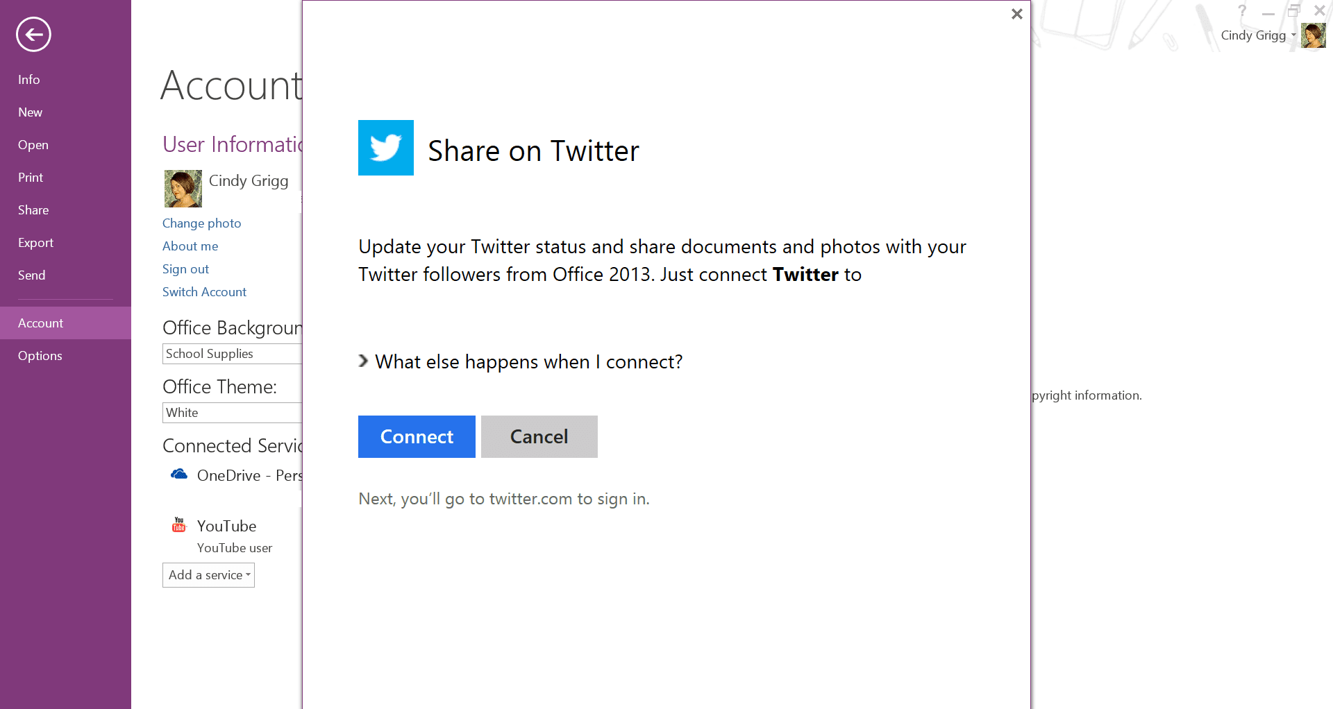 Sdílejte OneNote na Twitteru