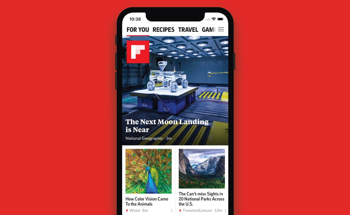 Flipboard na iPhone X