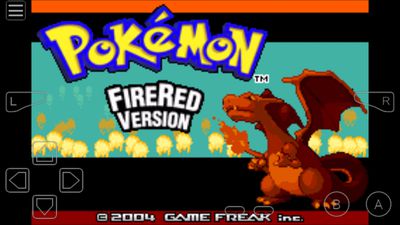 Pokemon Fire Red v emulátoru My Boy