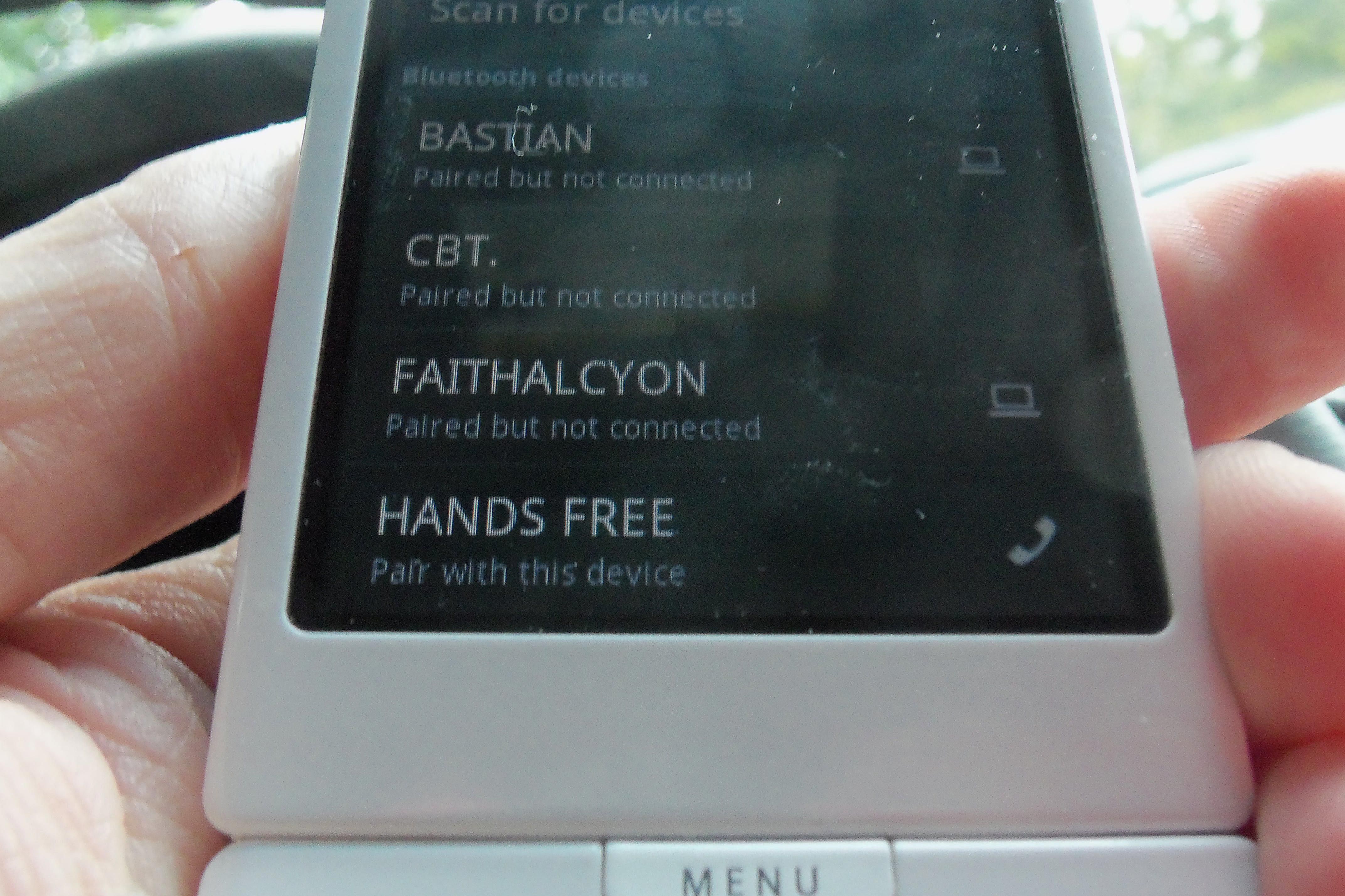 Seznam spárovaných zařízení Android Bluetooth