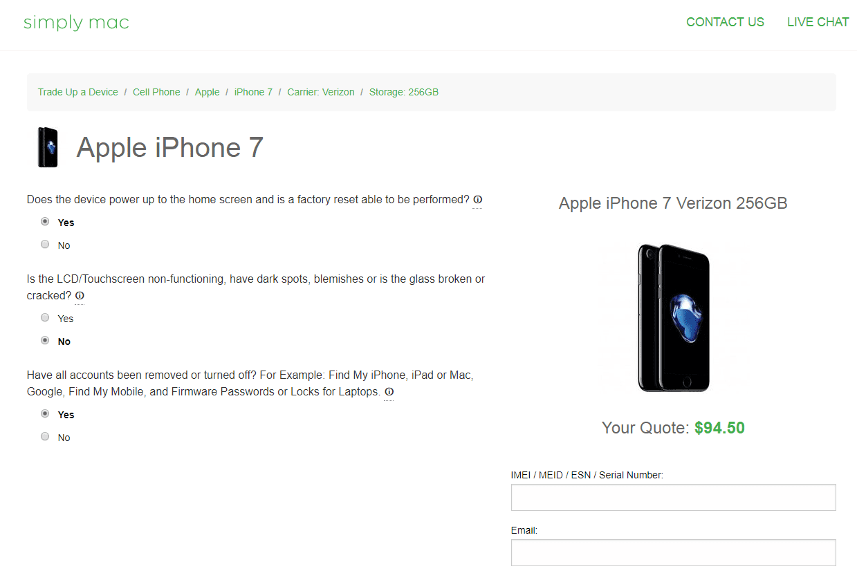 Jednoduše Mac-hodnota pro nákup pro iPhone 7