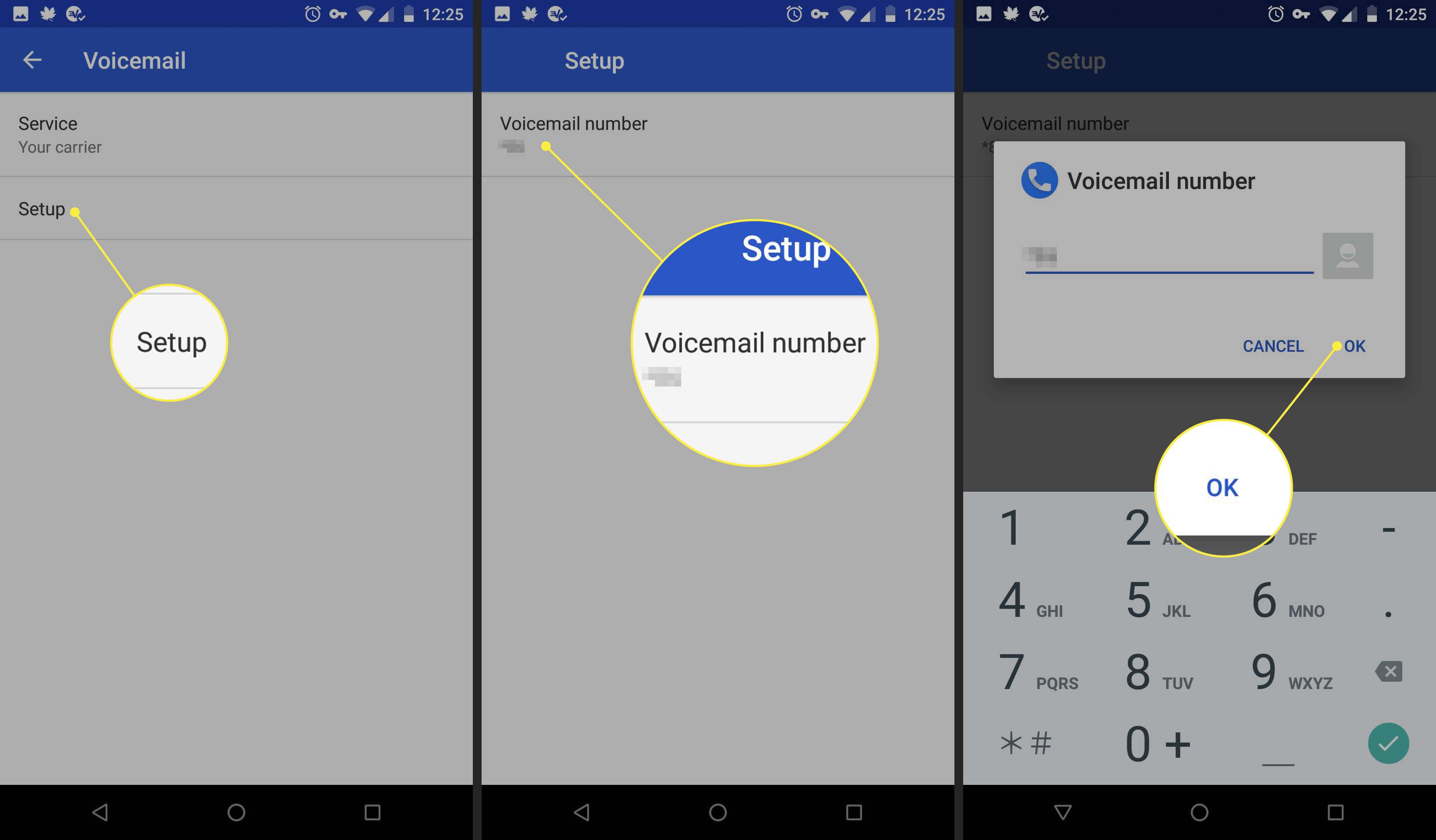 Nastavení čísla hlasové schránky na telefonu Android