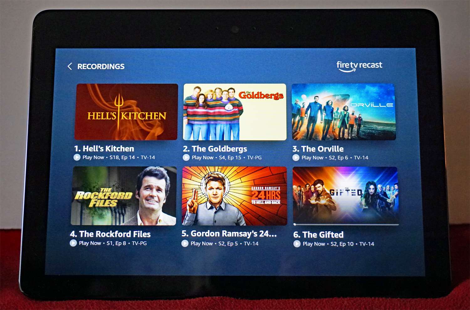 Rekordní záznamy Fire TV zobrazené na Echo Show