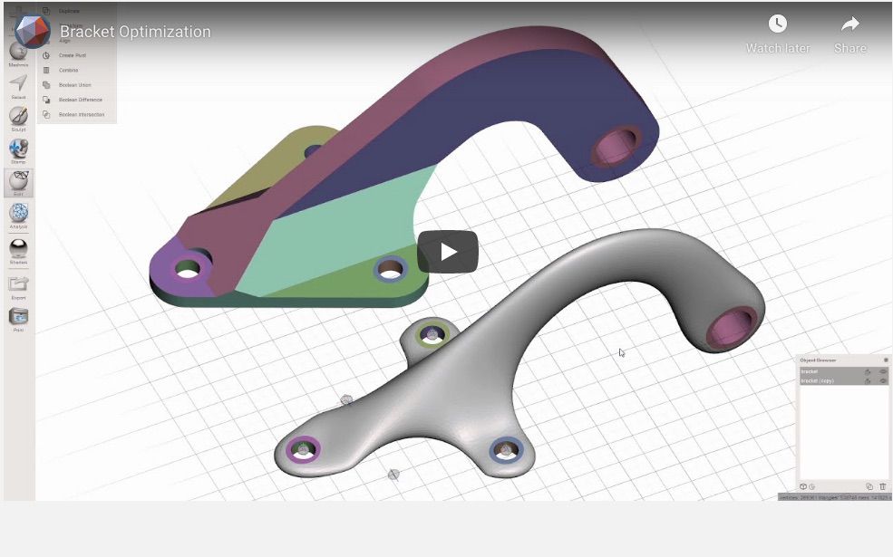 Prohlížeč a editor souborů Meshmixer STL pro 3D tisk