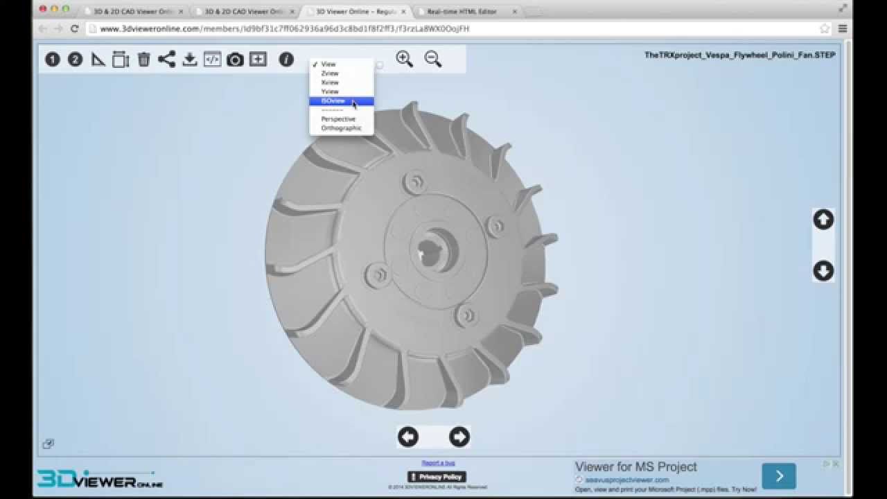 3DViewer online prohlížeč souborů STL