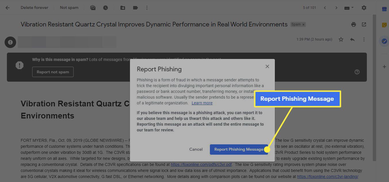 Tlačítko „Nahlásit phishingovou zprávu“