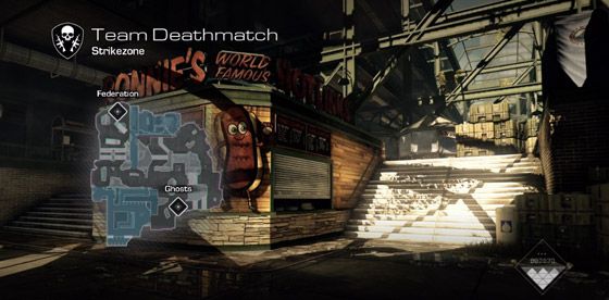 Screenshot z mapy Call of Duty: Ghosts Strikezone