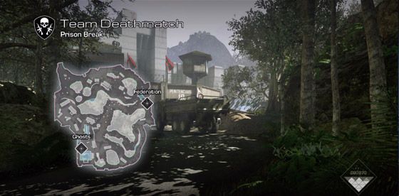 Screenshot z mapy Call of Duty: Ghosts Prison Break