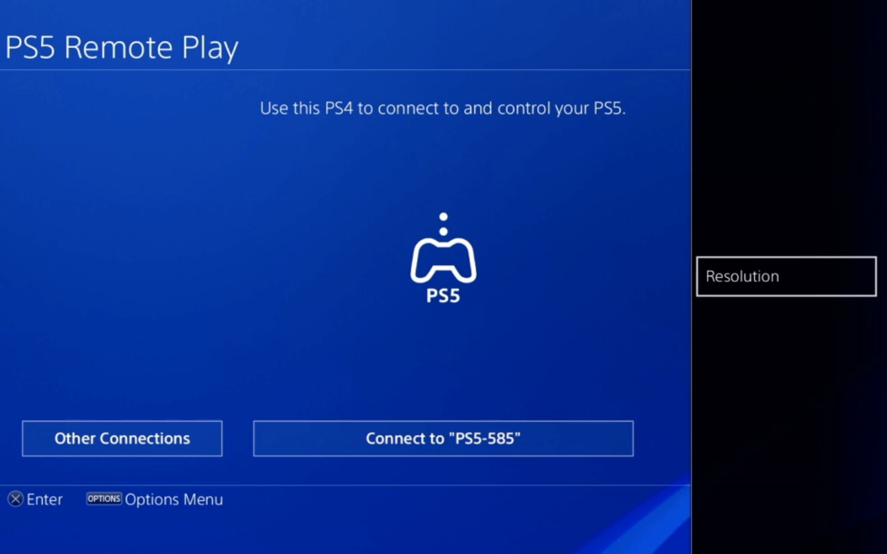 Možnost Rozlišení v PS5 Remote Play