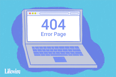 Ilustrace notebooku s chybovou stránkou 404 na obrazovce