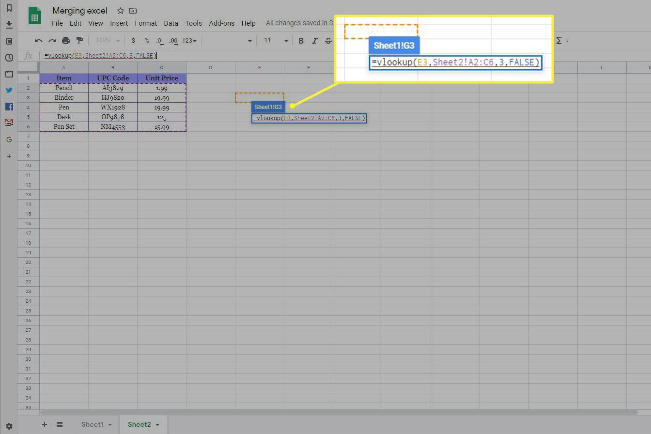 Nastavení seřazeno ve funkci VLOOKUP na hodnotu false