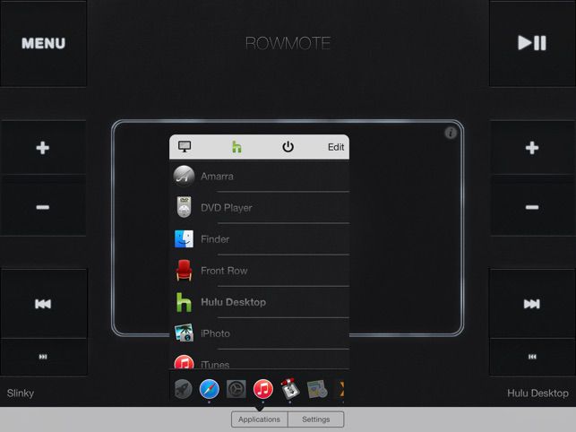 Aplikace Rowmote pro ovládání softwaru na počítači Mac