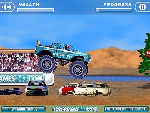Screenshot bezplatné online automobilové hry 4 Wheel Madness