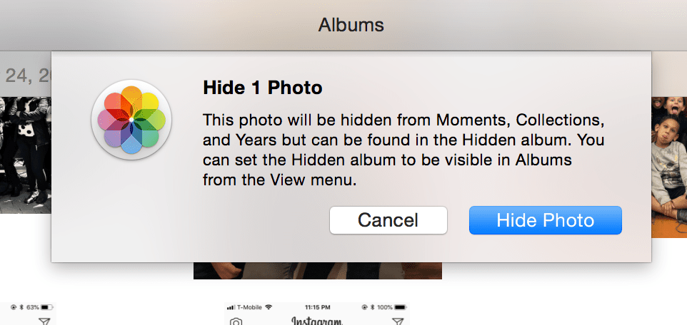 Jak skrýt fotografie v systému Mac.