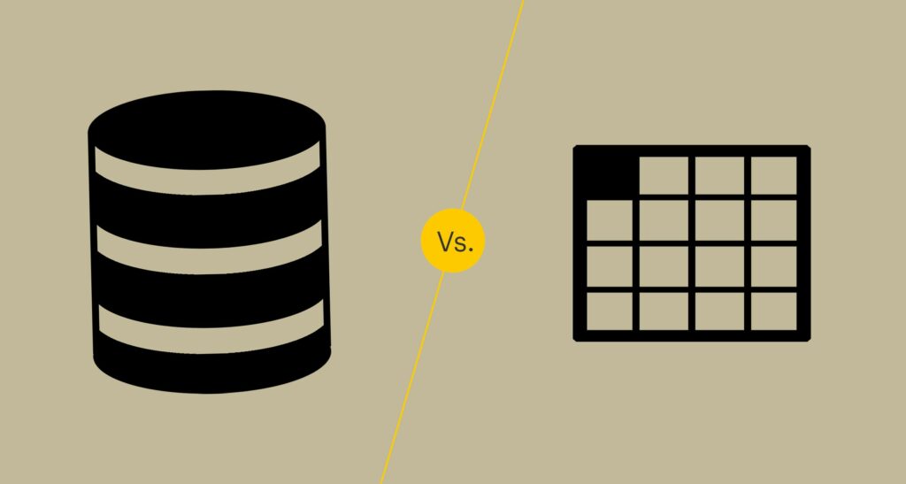 Database vs Spreadsheet 6917a9628c7d4f419feefe65acdfb5c0