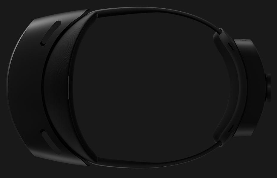 Pohled shora na HoloLens 2.