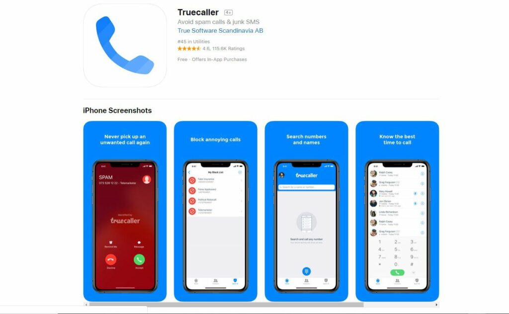 TrueCaller 5bec5cc646e0fb005157485d