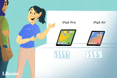Zákazník se ptá prodejce na iPad Pro a iPad Air