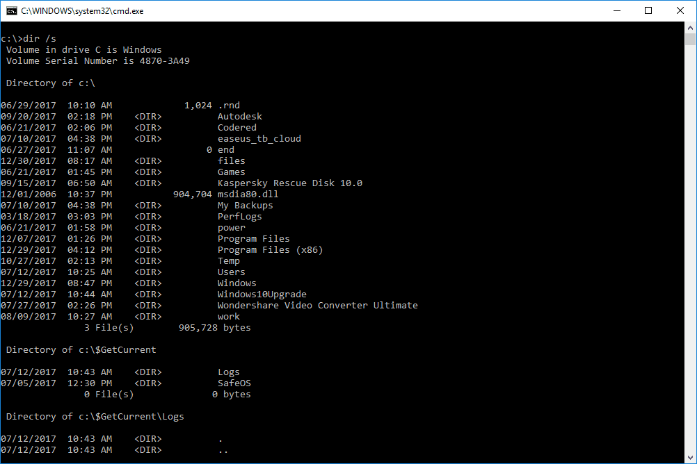 windows 10 dir command 5a47a1b19802070037439c61