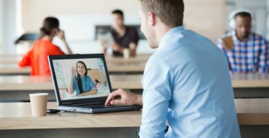 young man using laptop to have video call with girlfriend 151329140 5a8da05f119fa80037a61df7