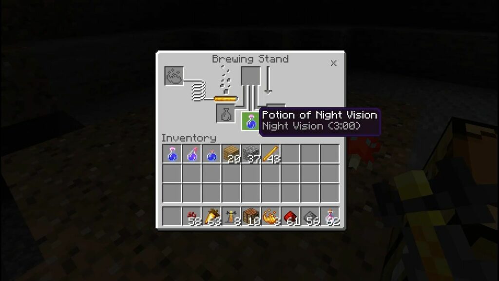 night vision potion minecraft