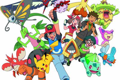 Ash, May, Brock, Max a jejich Hoenn Pokemon v Pokemon Season 9: Battle Frontier