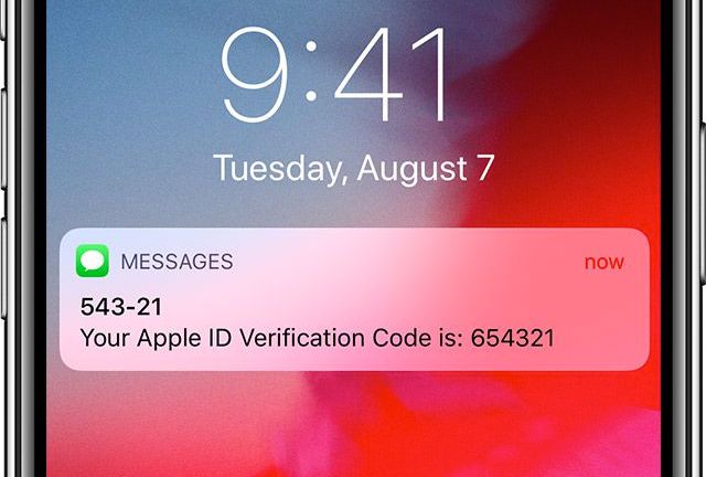 Ověřovací kód Apple ID prostřednictvím textové zprávy