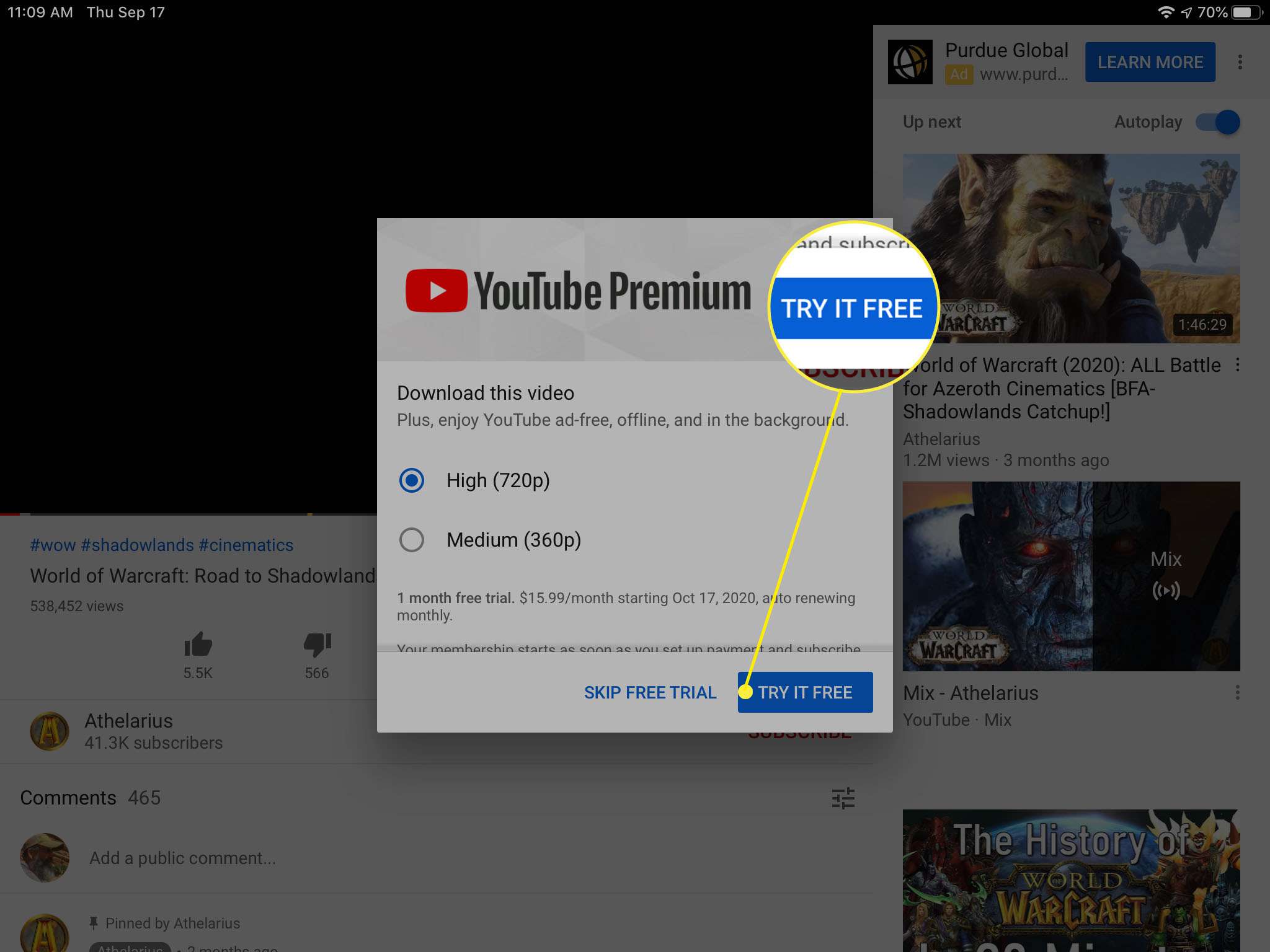 Výběr Vyzkoušejte zdarma na YouTube Premium.