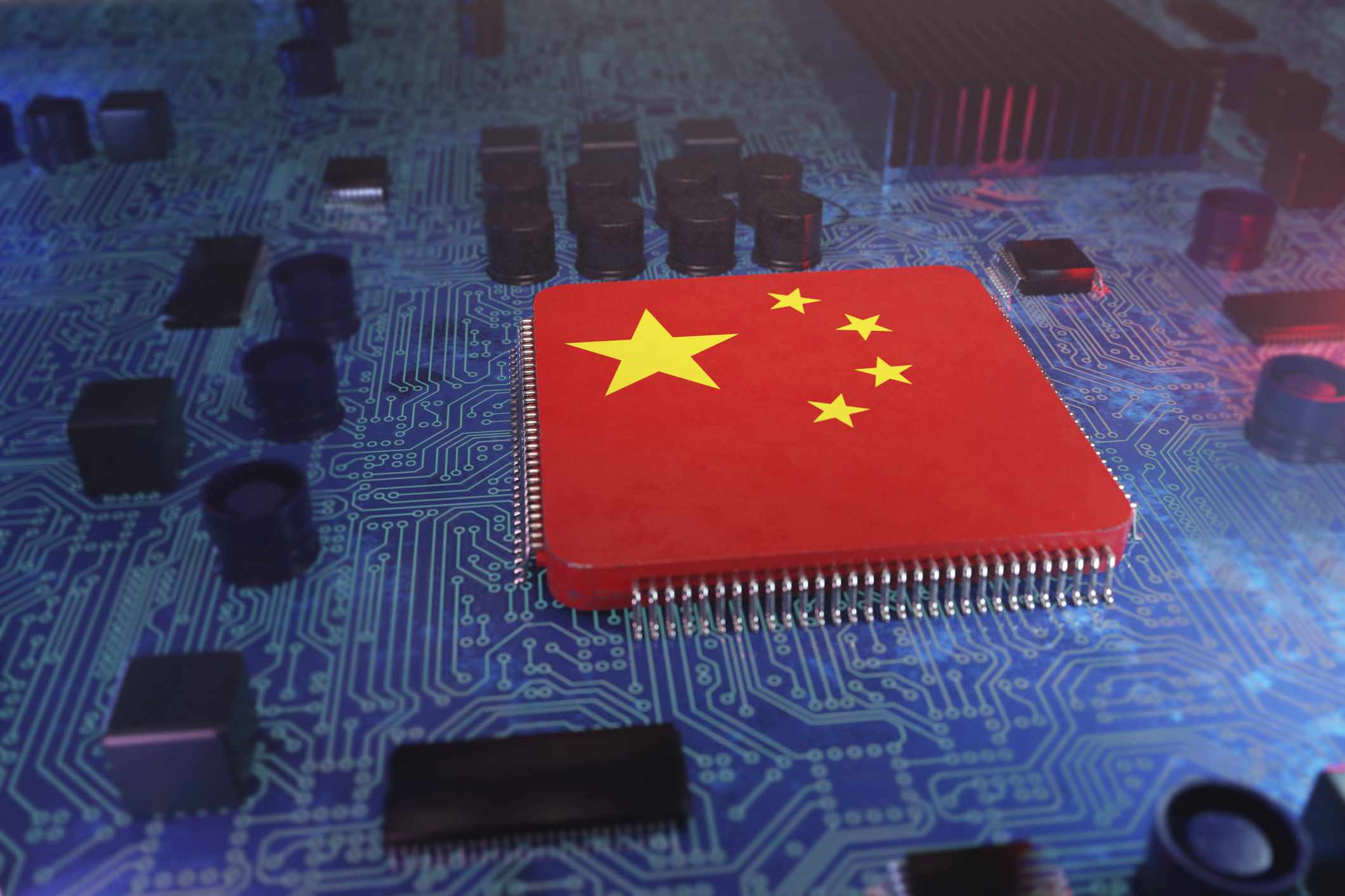 Čínská hackerství, konceptuální ilustrace.