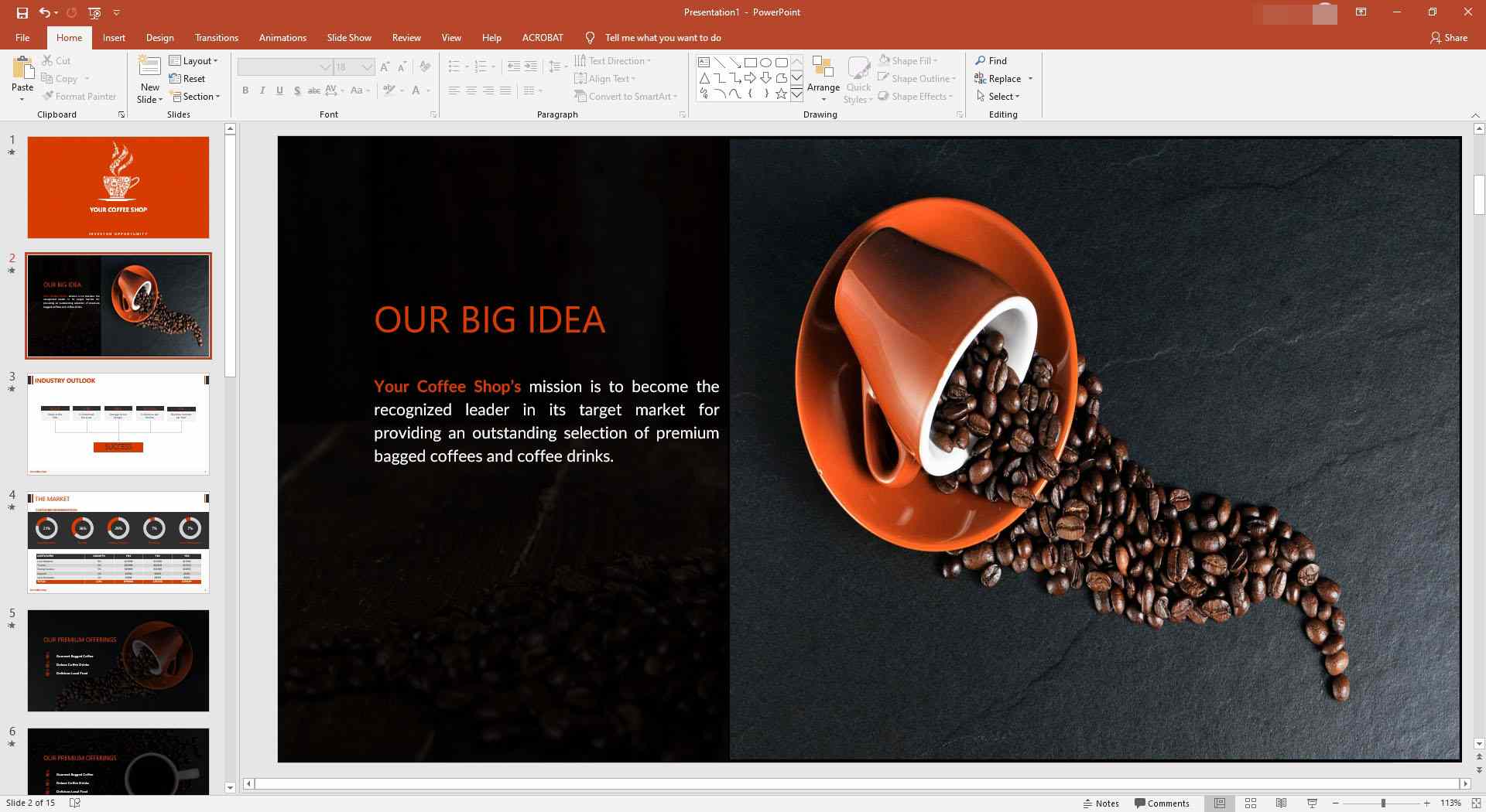 Prezentace PowerPoint ve Windows.