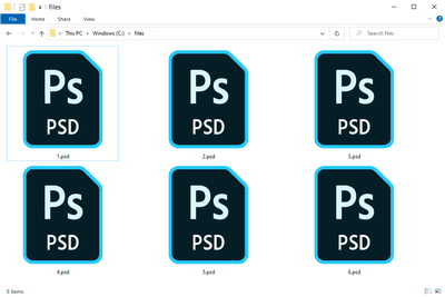 Soubory PSD ve Windows 10