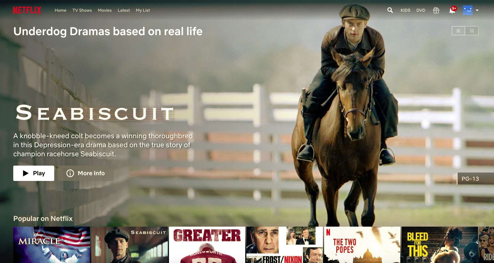 Netflix smolařský drama Seabiscuit, nalezený s tajným kódem