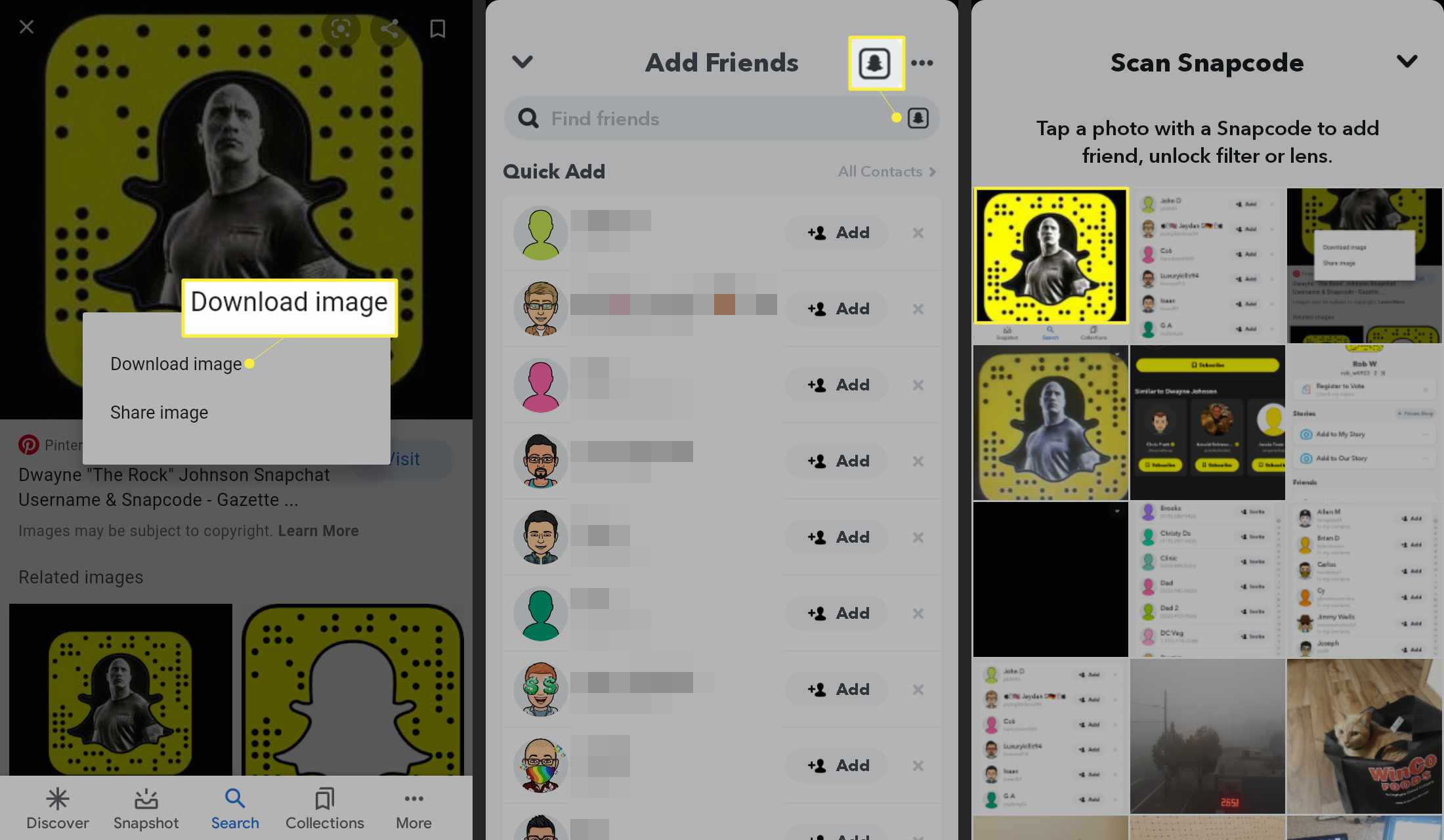 Najděte někoho na Snapchatu nahráním kódu snapcode