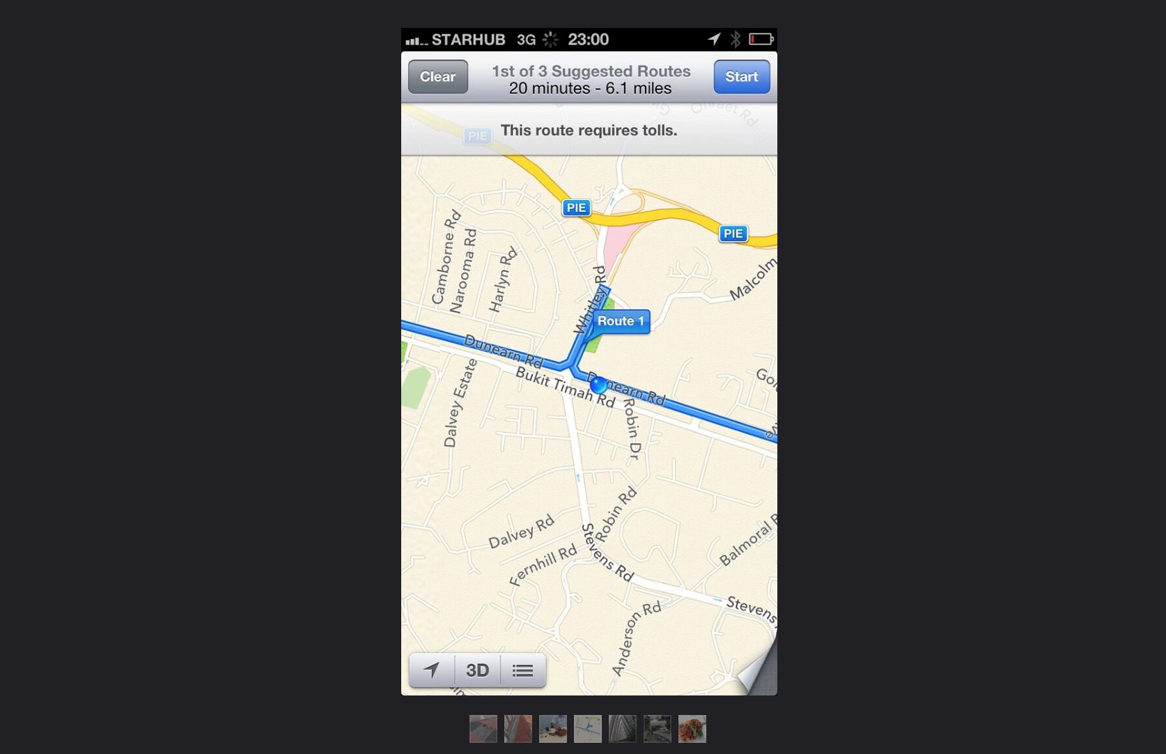 iOS 6 Apple Maps s podivnou trasou