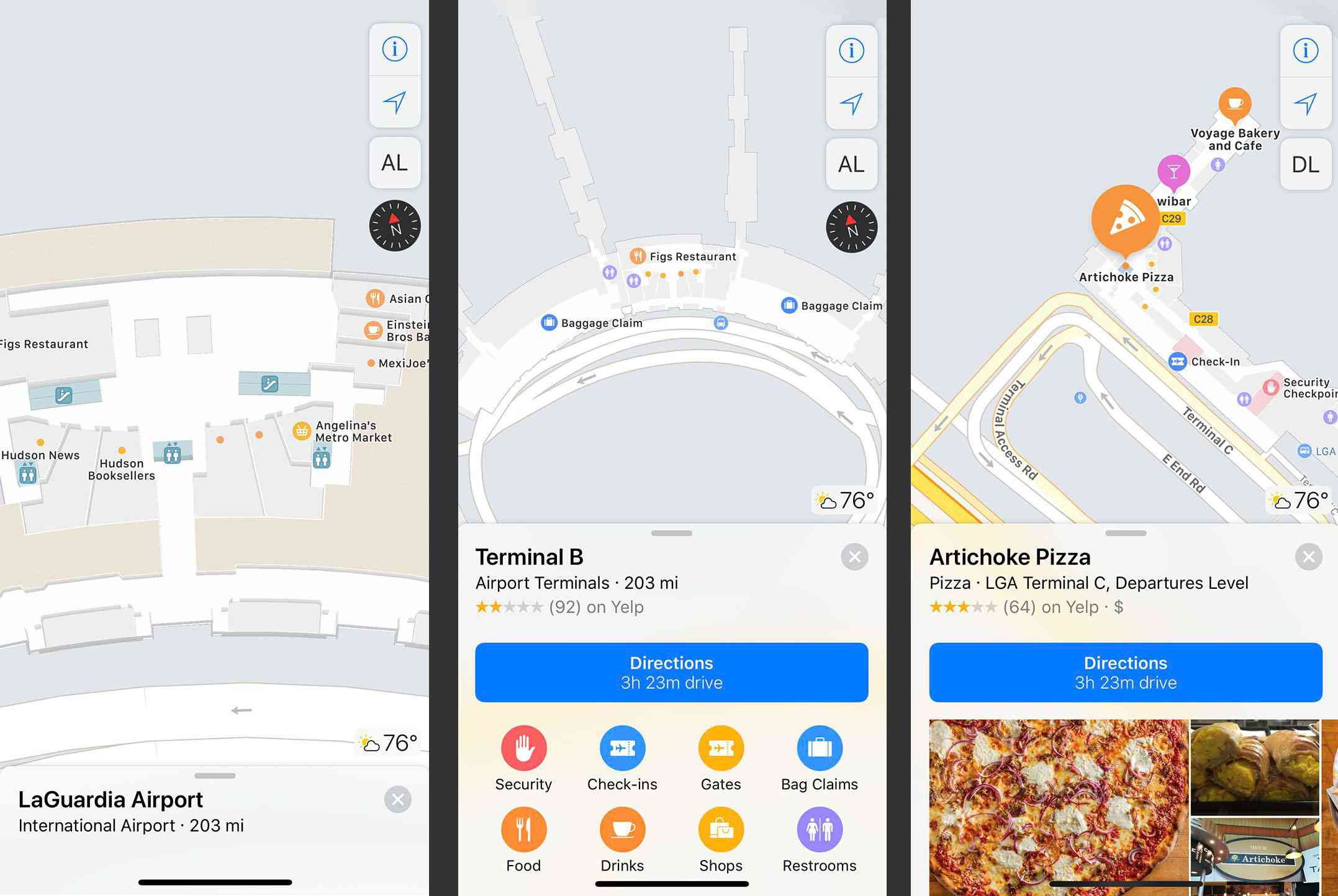 Vnitřní pokyny v Apple Maps