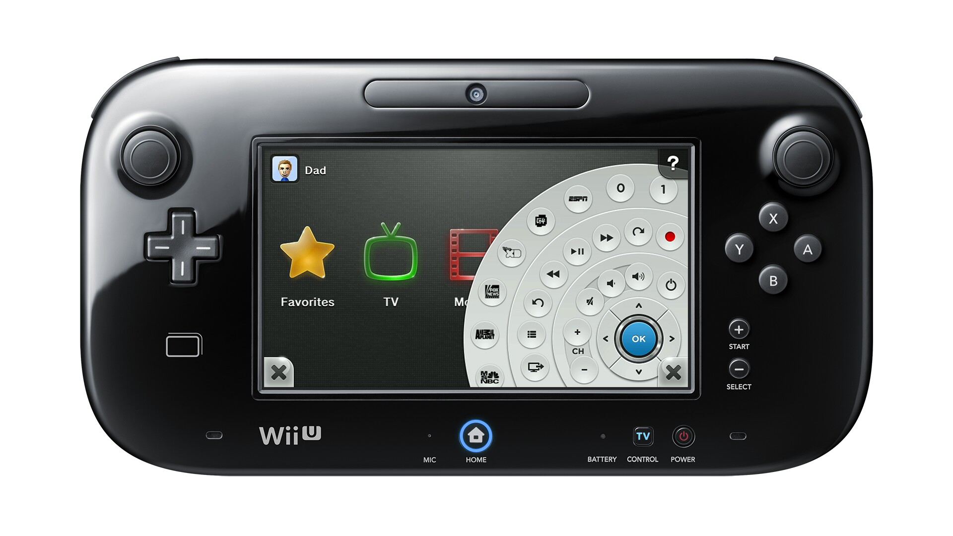 Wii U jako TV remote