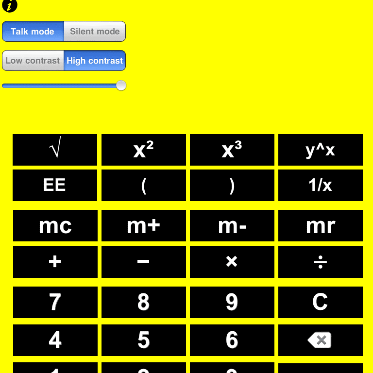 Screenshot aplikace Talking Calculator