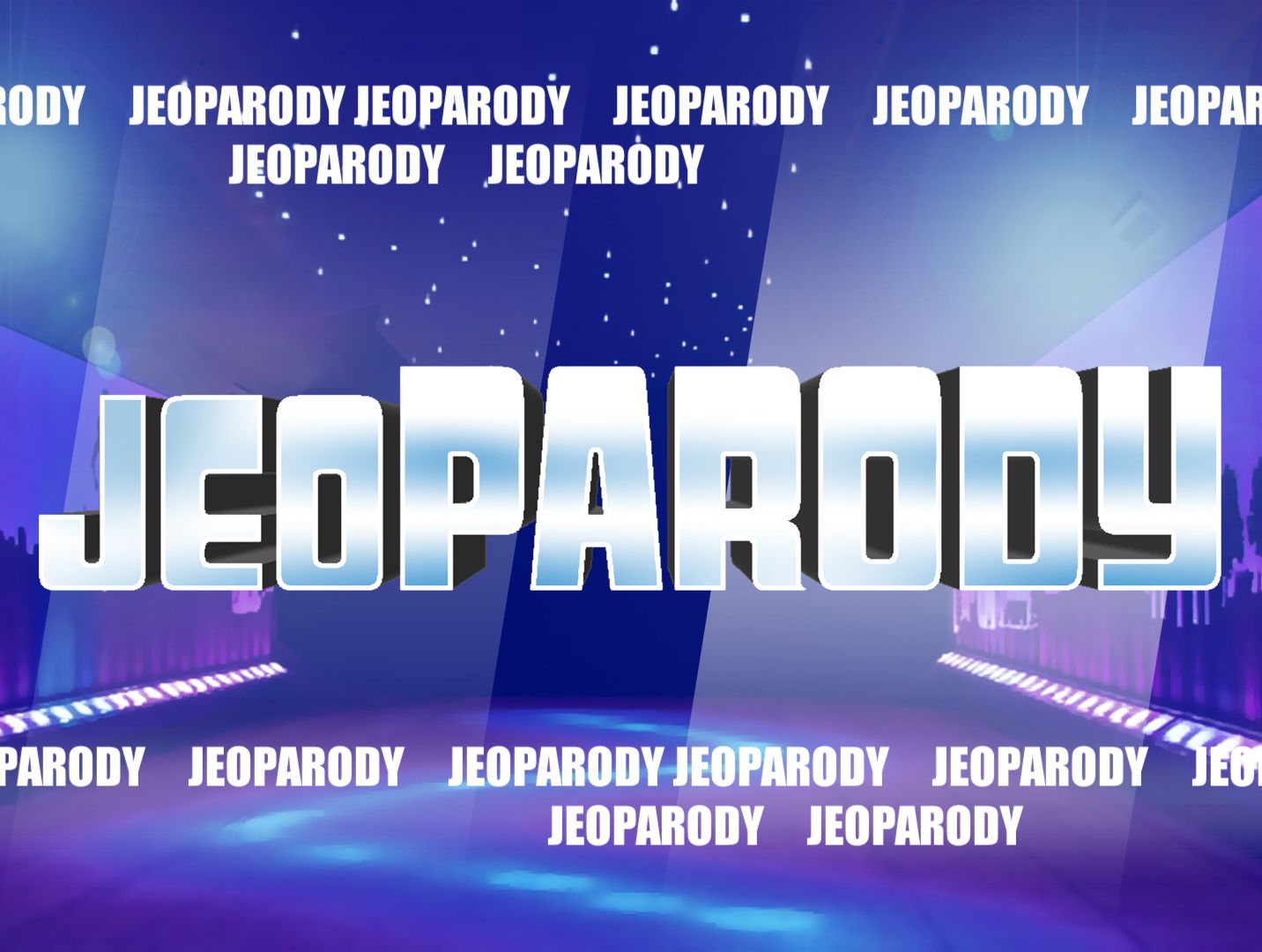 Úvodní obrazovka šablony Jeopardy