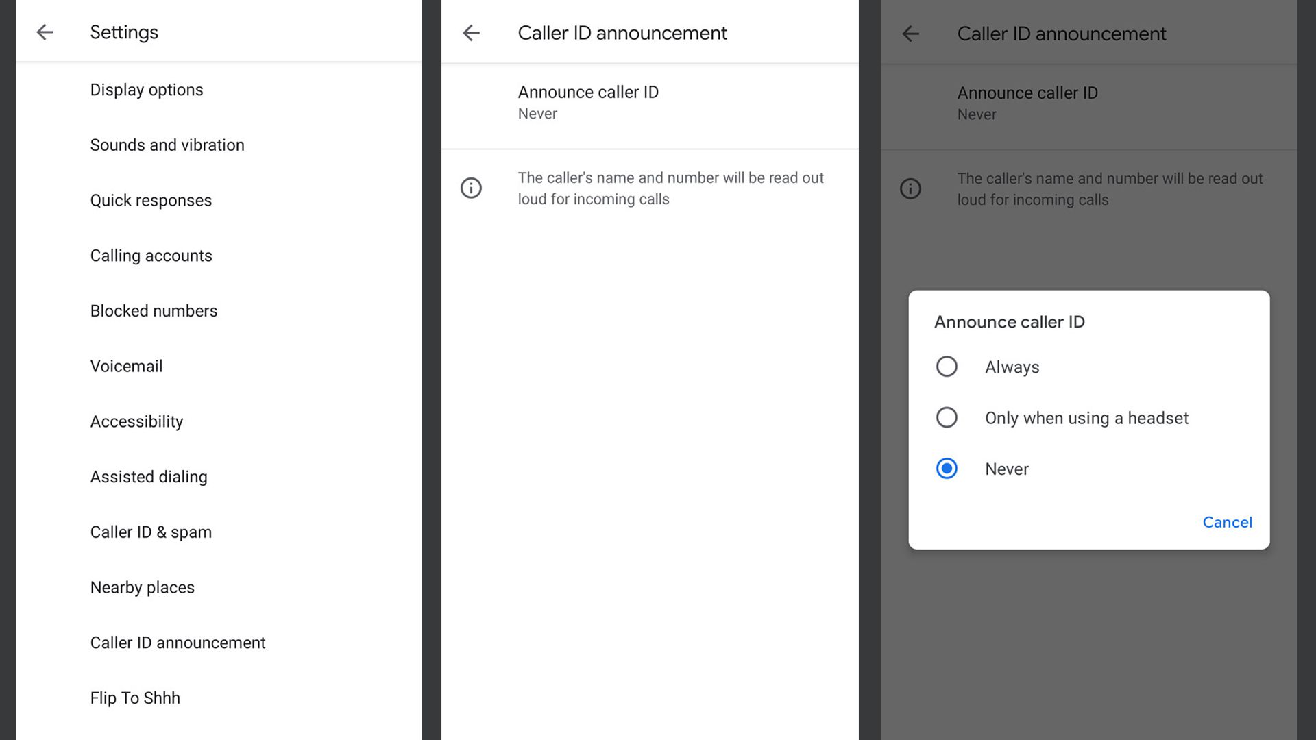 Jak povolit oznámení s názvem ID v aplikaci Google Phone