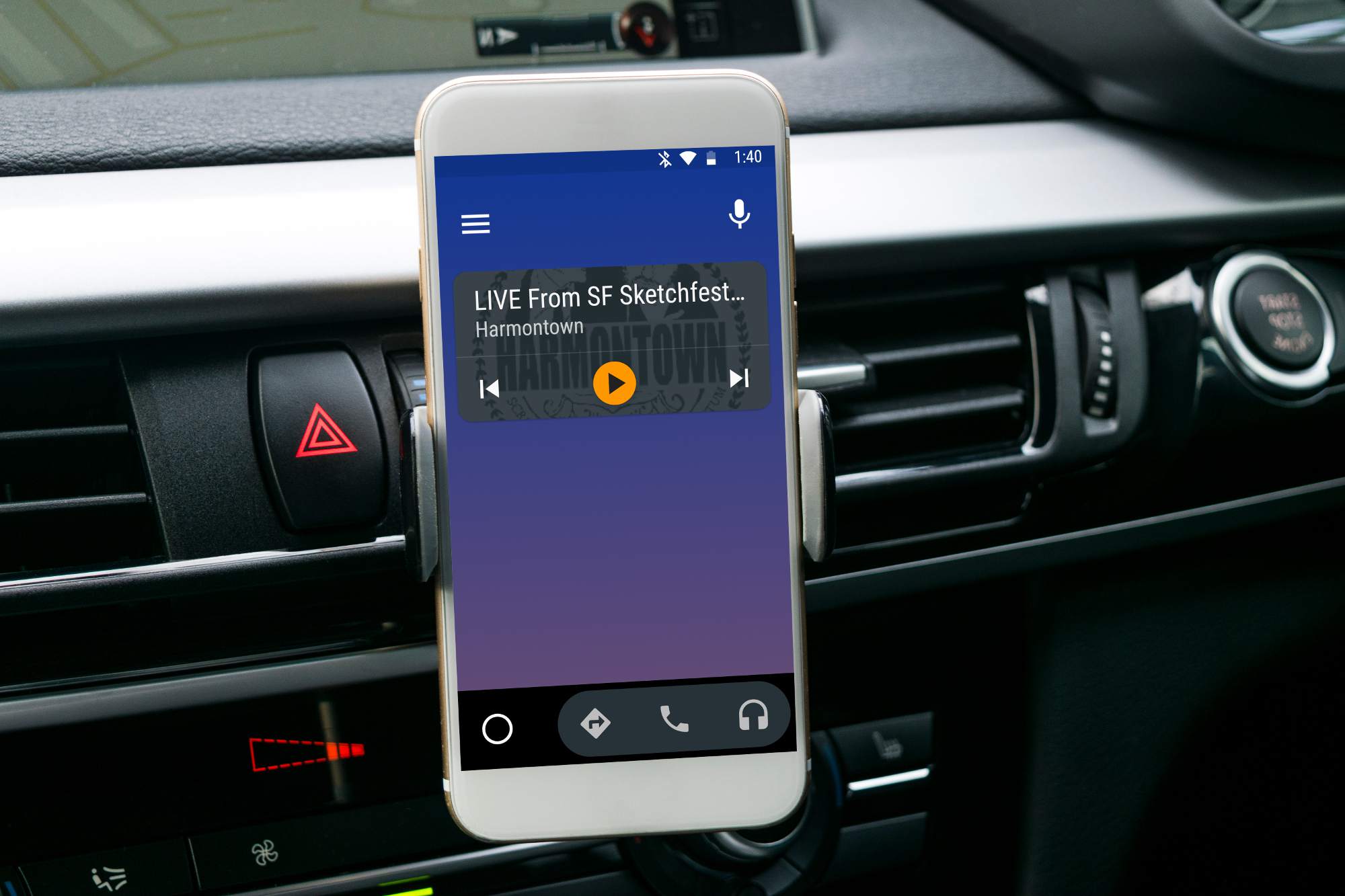 android auto v autě mp3 přehrávač