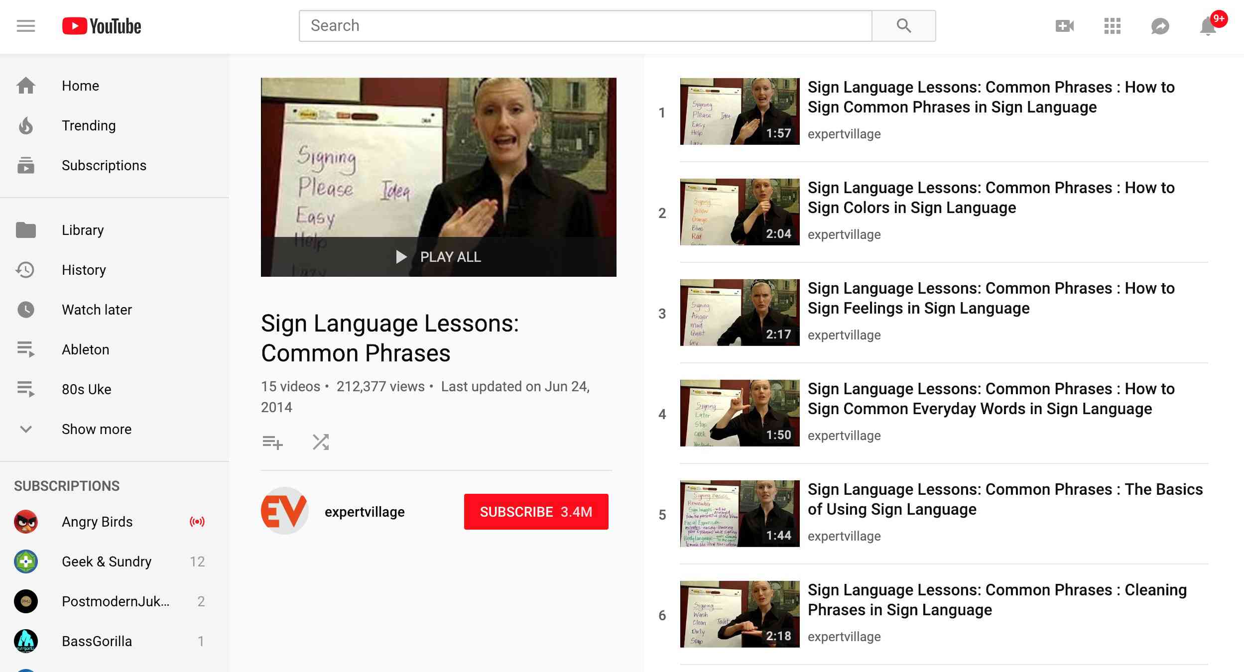 Expertní lekce znakové řeči na YouTube