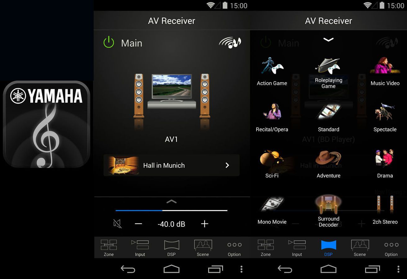 Aplikace Yamaha AV Controller