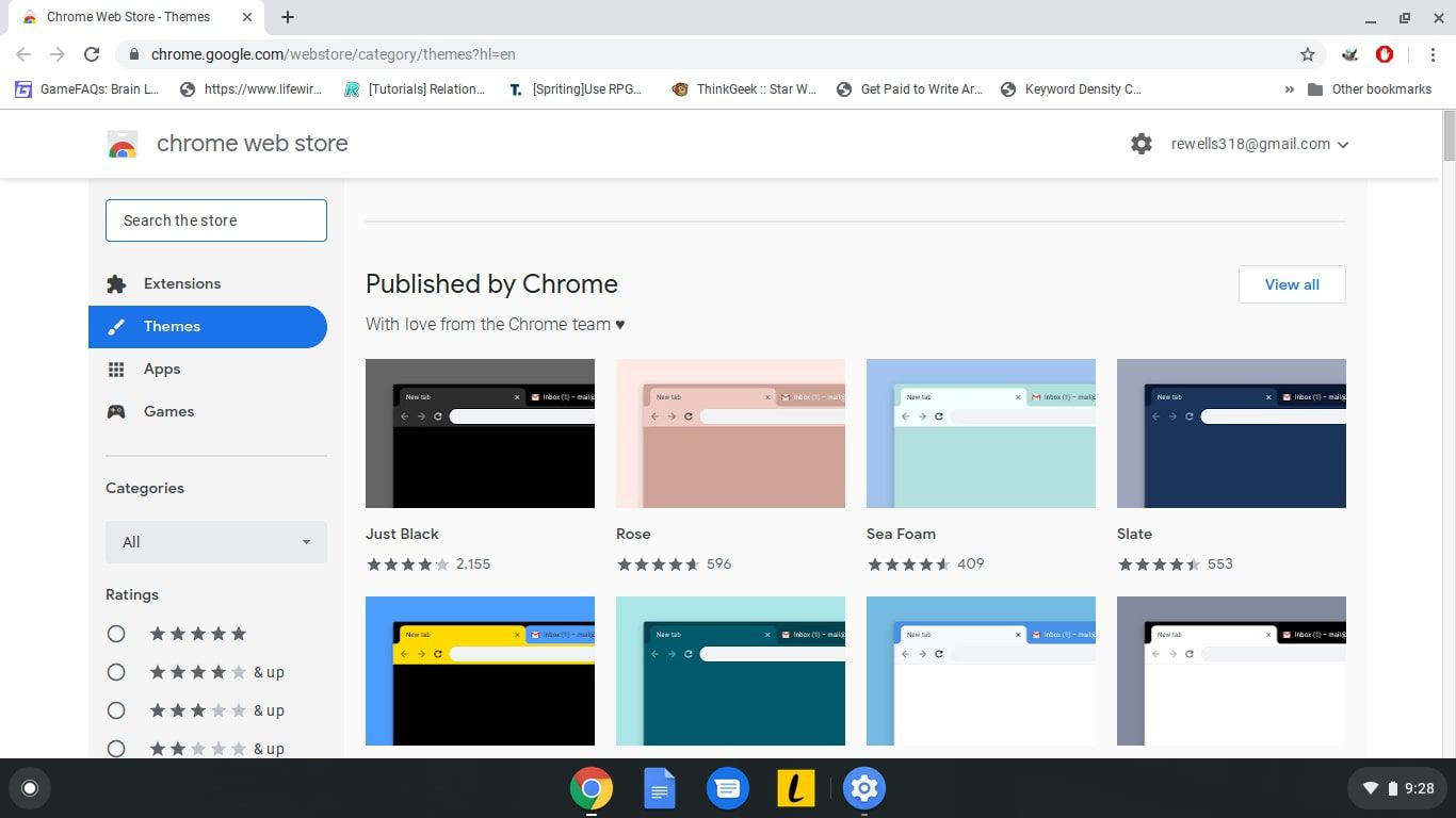 Z Internetového obchodu Chrome vyberte požadovaný motiv Chromebooku.