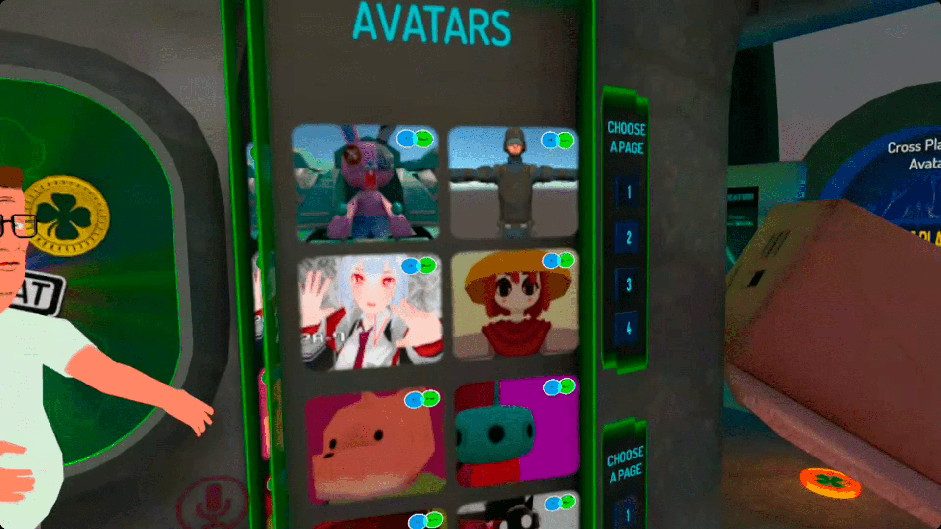 Avatary ve VRChat na Quest.