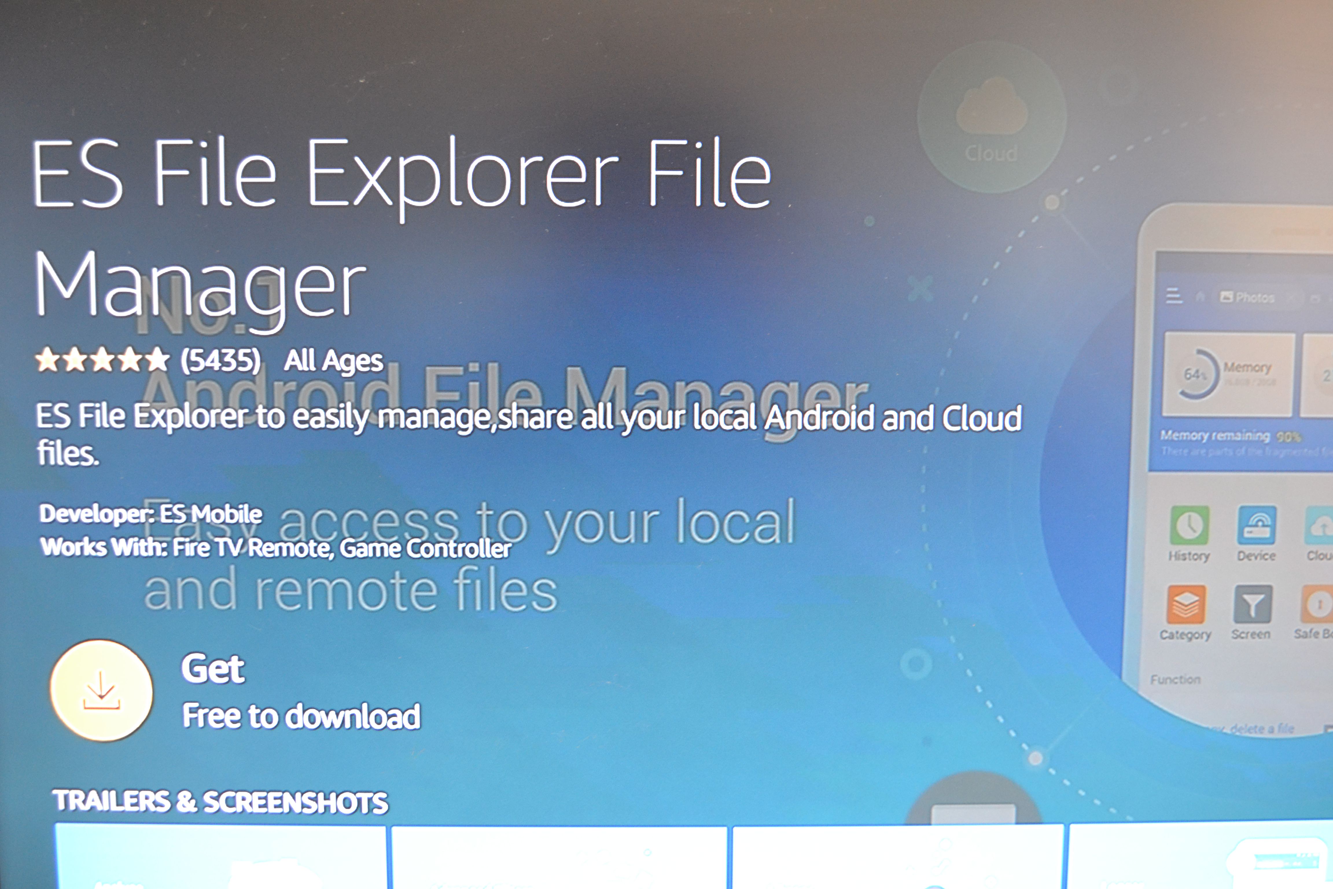 Obrazovka FS File Explorer